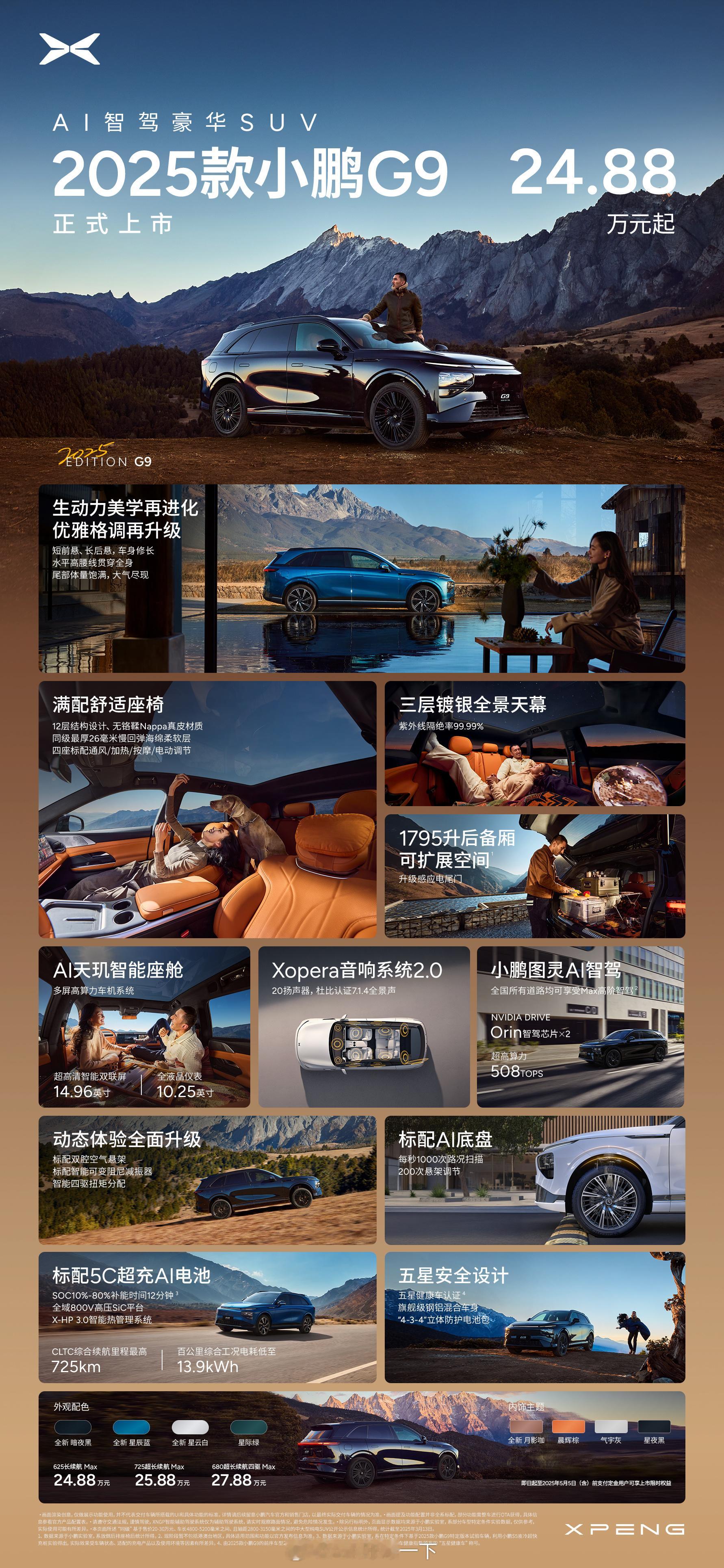 小鹏这是全面押宝视觉方案了，砍掉了激光雷达后，G9起步价24.88万、G6起步价