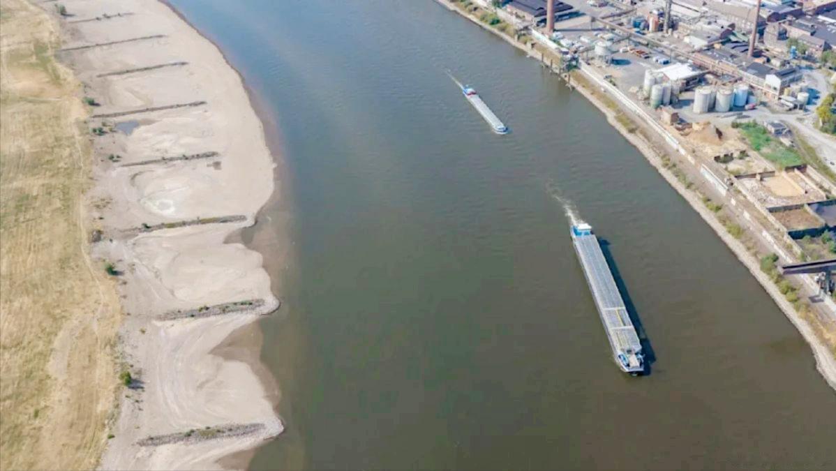 欧洲遭遇严重的高温干旱复合危机，莱茵河、多瑙河等核心航道水位降至历史低位，部分河