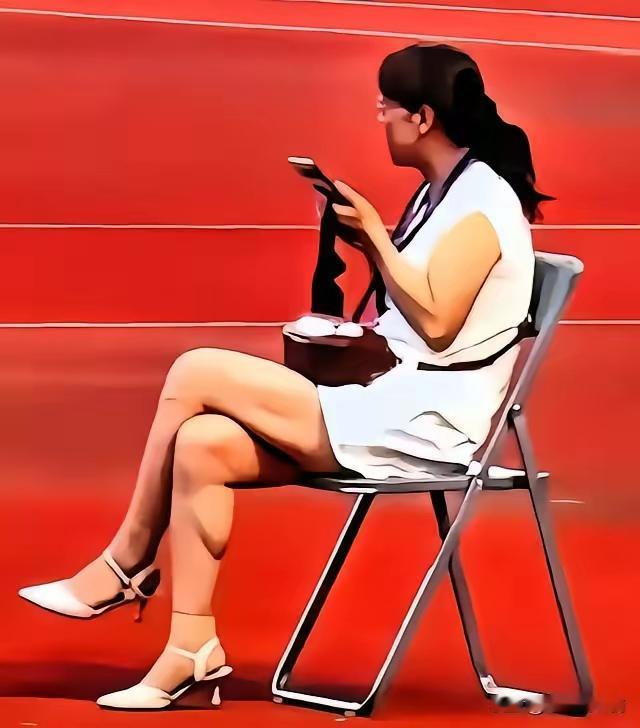 这位女士，给你普及一下《国歌法》第七条：
“奏唱国歌时，在场人员应当肃立，举止庄