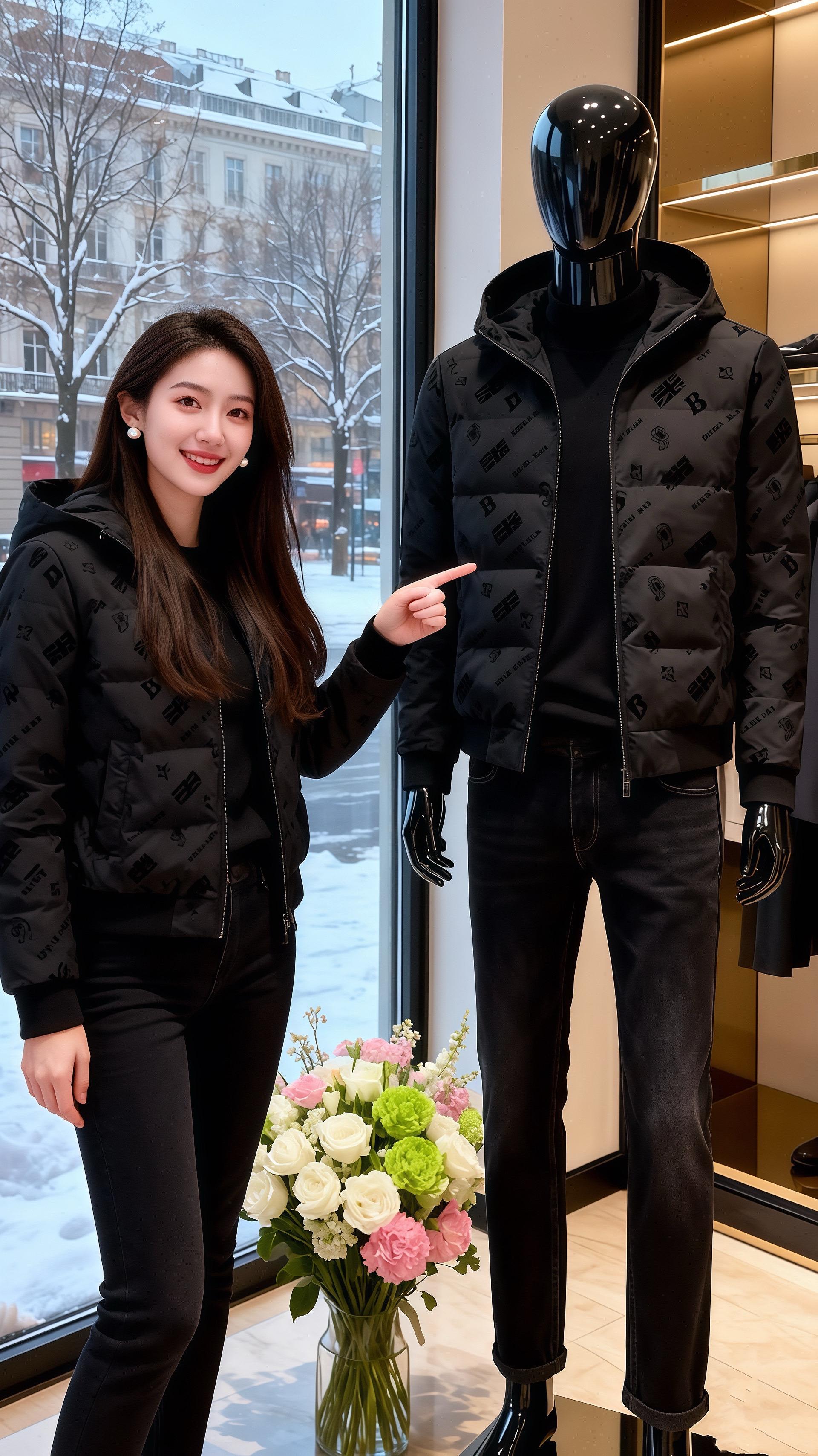 黑纹冬衣雪暮  北城的雪融着落日的霞，皓明推开咖啡店的门，一眼就看见许...