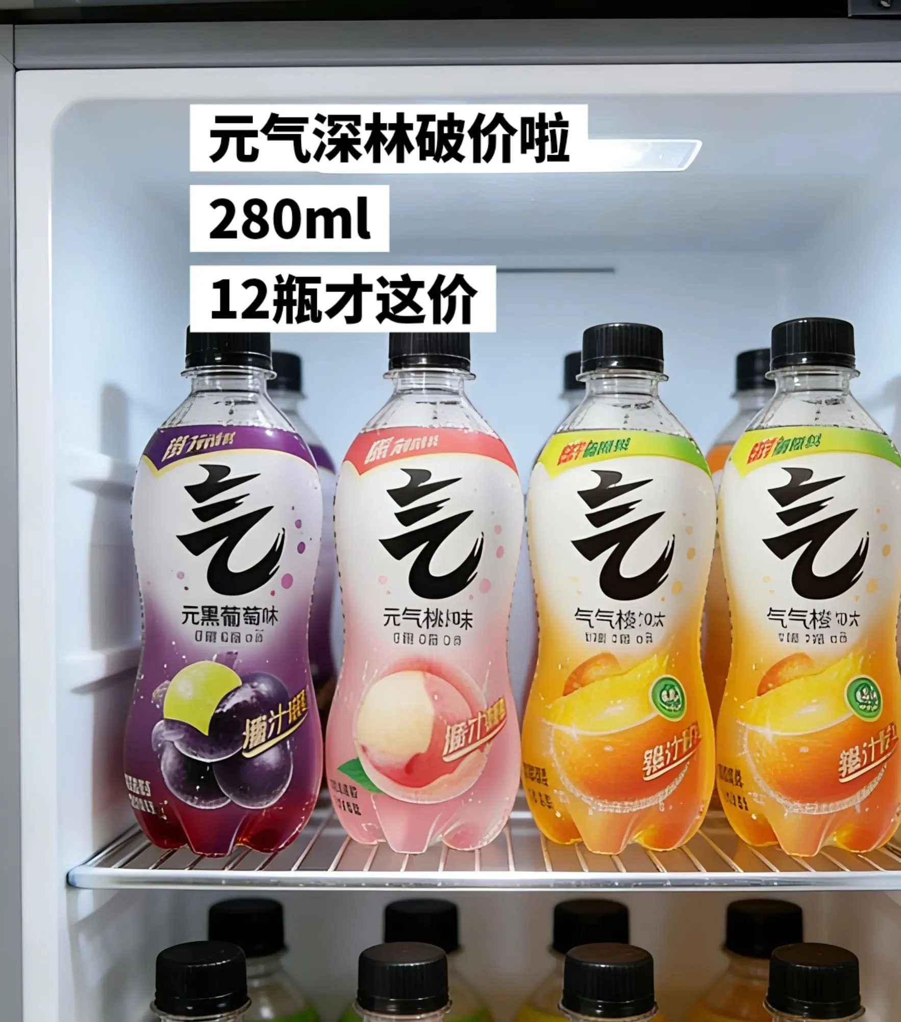 元气森林破价啦，12瓶到手才这价。