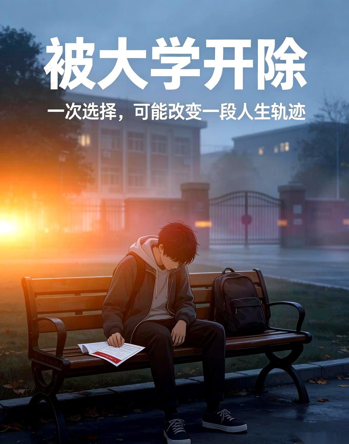 一张盖着学校公章的退学决定书，彻底砸碎了一个家庭十五年的苦熬。
男生读大三，因为