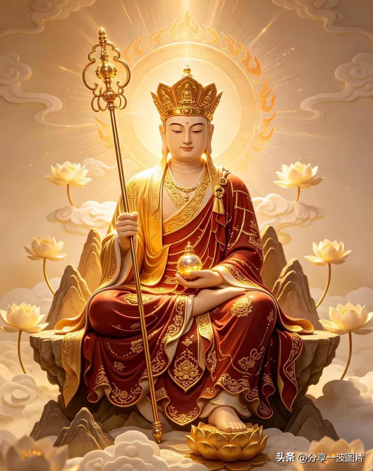锡杖振开千重暗，
宝珠普照万家安。