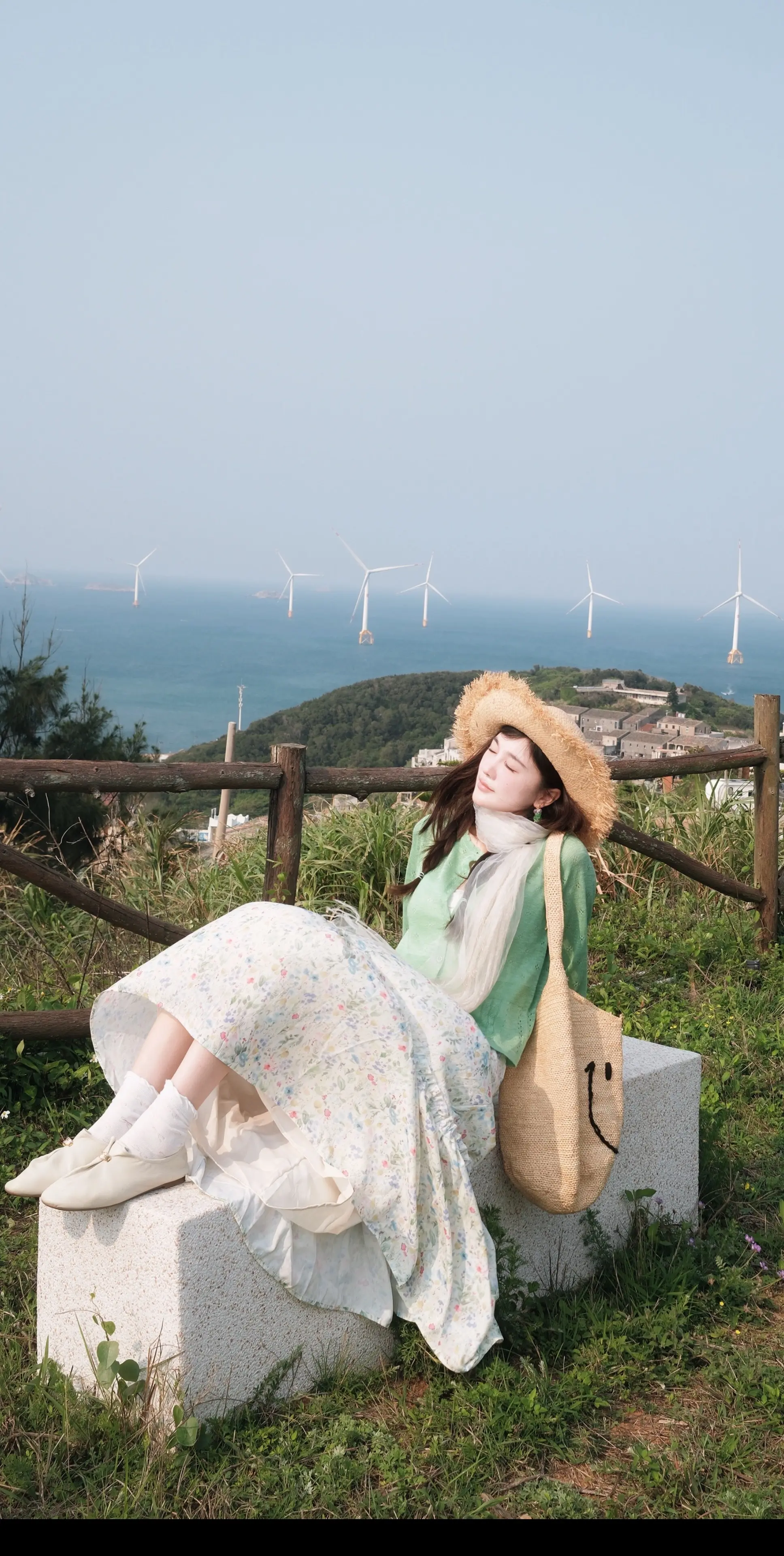 风吹动的树梢是最小的浪潮。