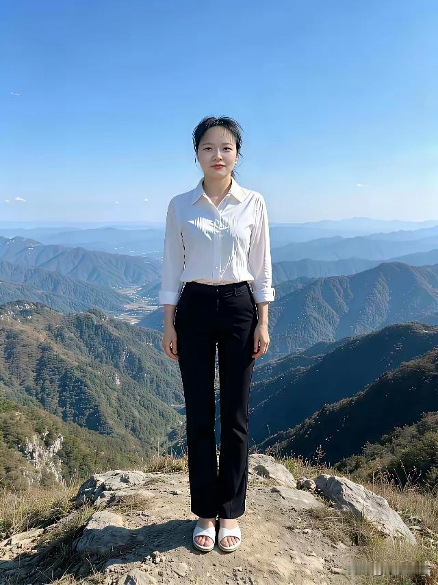 山顶风景美如画，站在这里真舒服！