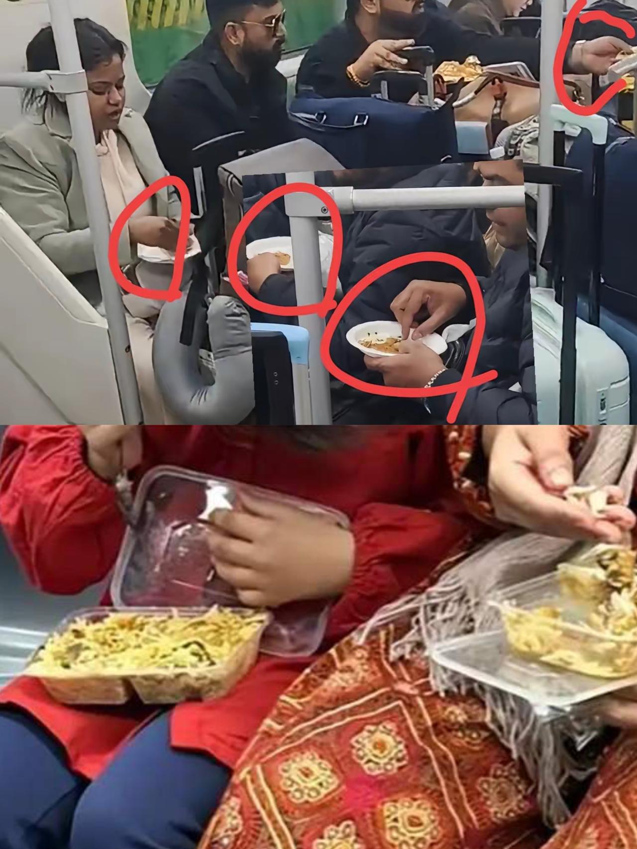 家人们谁懂啊！在上海地铁上竟看到一群印度人堂而皇之地吃手抓饭，还互相分享。咱都知