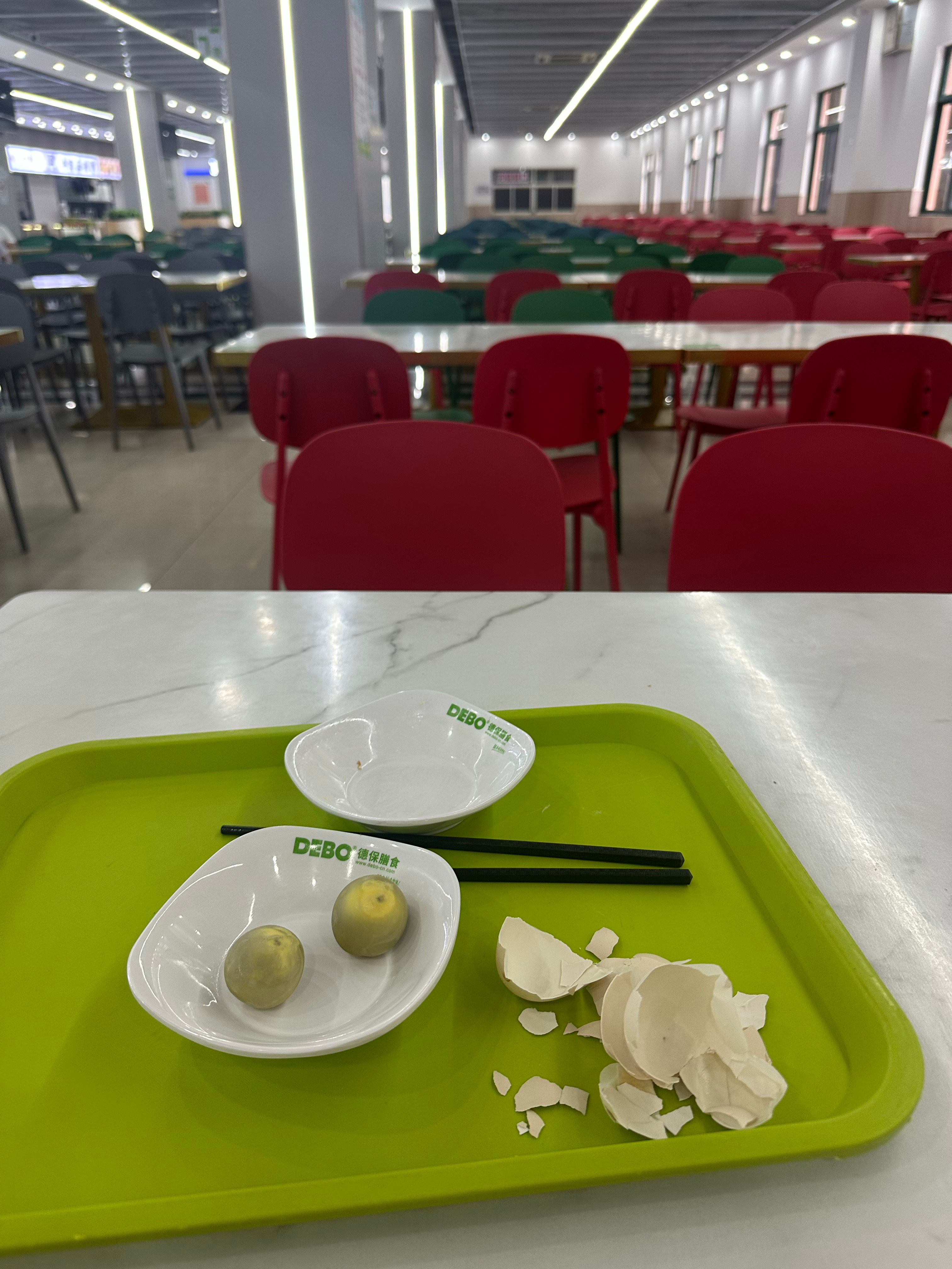 到校最早的一次，这会学生都还没来吃饭日常分享