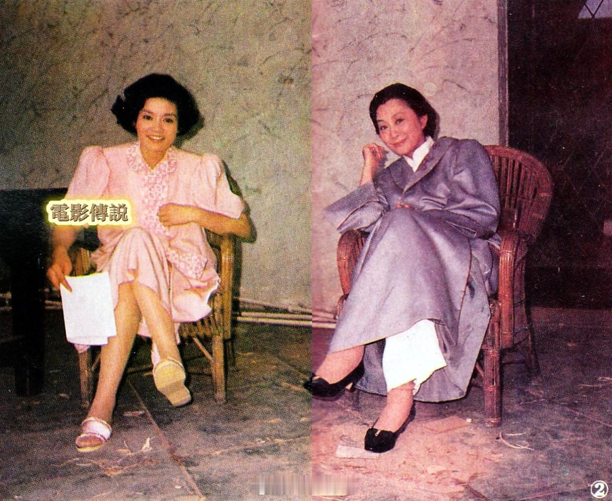 #電影傳說扫描# 1988年，电影《最后的贵族》片场，片中的李彤母子，戏外的#潘