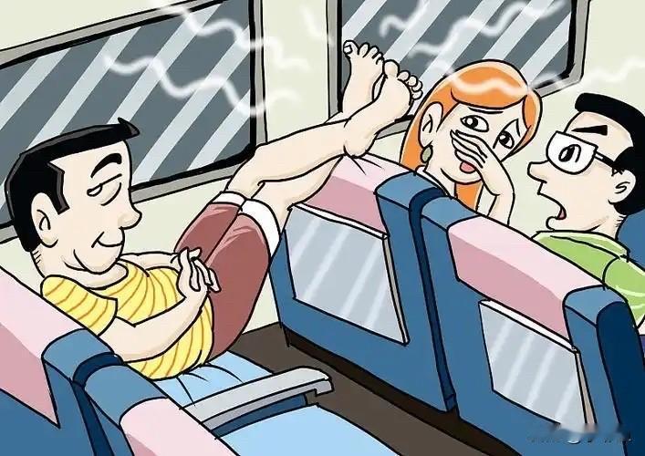 近日，一大巴上，一男子脱了袜子把脚放在了座位上，同车内一女子提醒了他，他竟然反驳