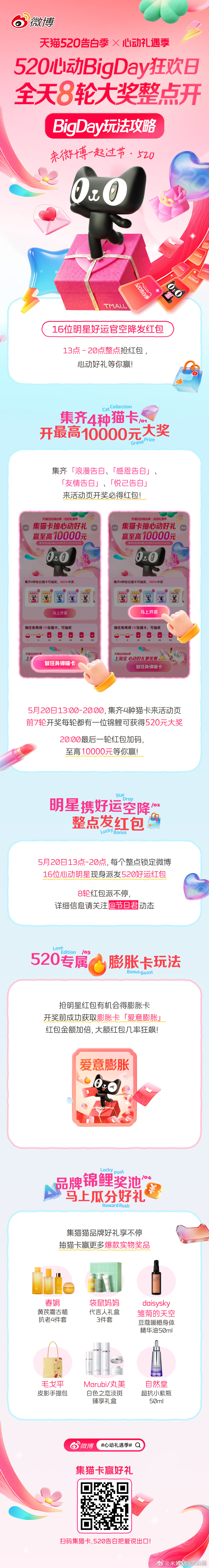 520的浪漫，不止有告白还有从天而降的好运✨今年的520锦鲤是谁快来参加520天