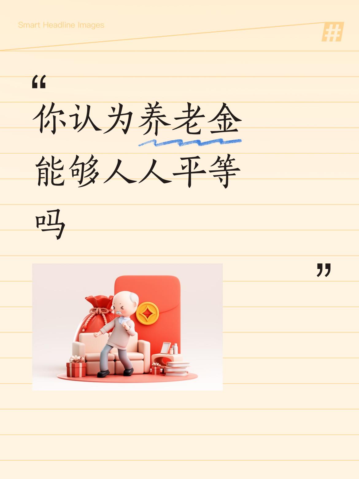 你认为养老金能够人人平等吗只要政策合理，结果肯定是公平的，否则不好说了。