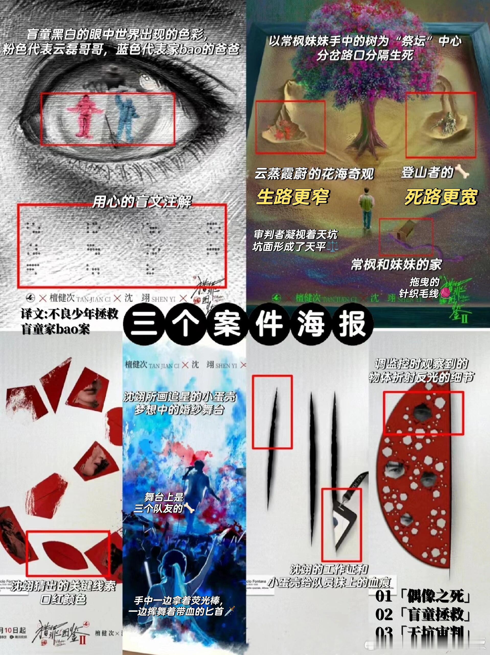 整理了一波猎罪2的细节 一.海报分析:檀室美工审美超好！正式海报也值得细析 二.