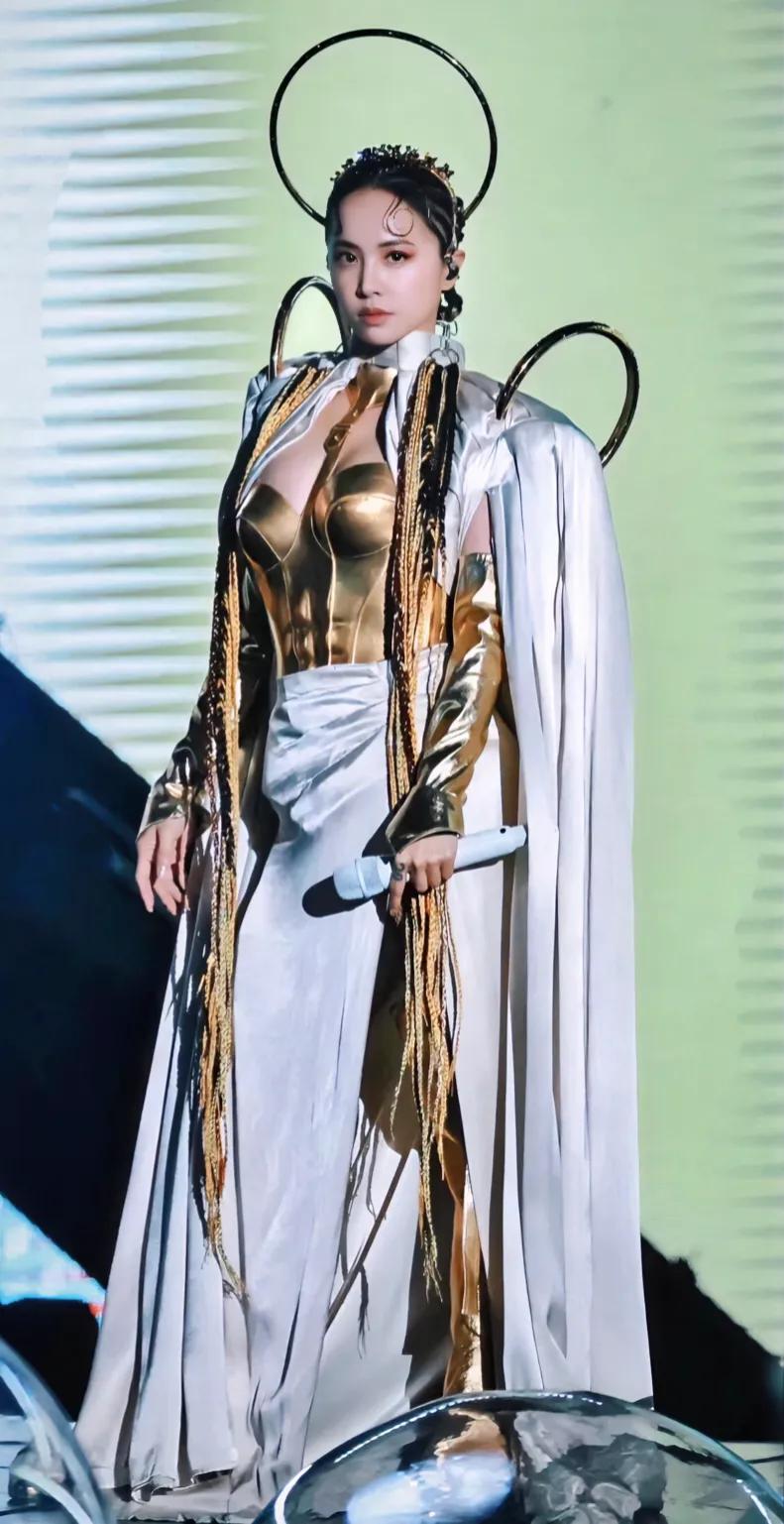 她的衣服真的超炫，蔡姐的魅力，看图片觉得好多衣服都很奇怪，演唱会见到瞬间就觉得这