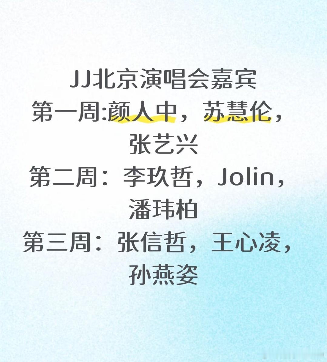 从前两天的嘉宾来看 这版本是准确的啊 ​​​