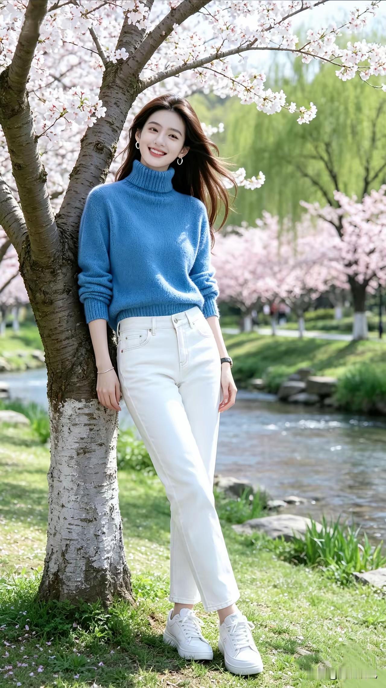 捣练子·踏春
桃绽艳，水含晖，
香风拂面暖微微。
欣逢好景心沉醉，
一路寻春载笑