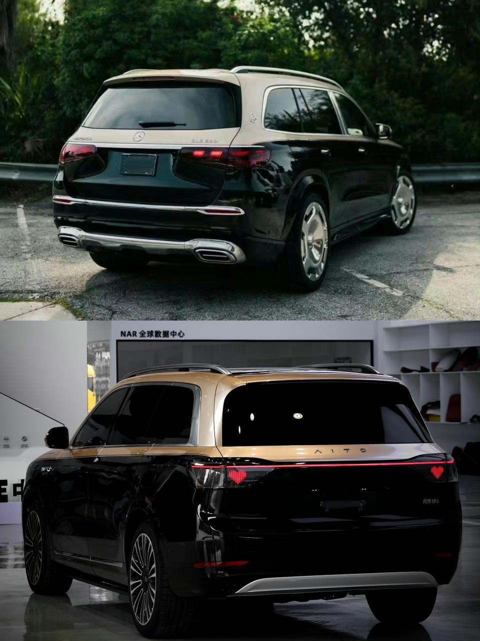 听说买问界M9的大佬都放弃了迈巴赫[思考]是迈巴赫不够香了吗同样的配色下，你会选