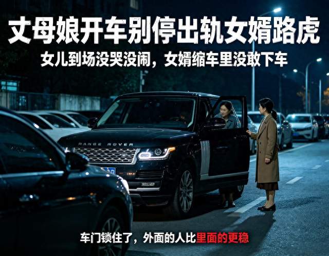 丈母娘开车别停出轨女婿路虎 女儿到场没哭没闹 女婿缩车里没敢下车