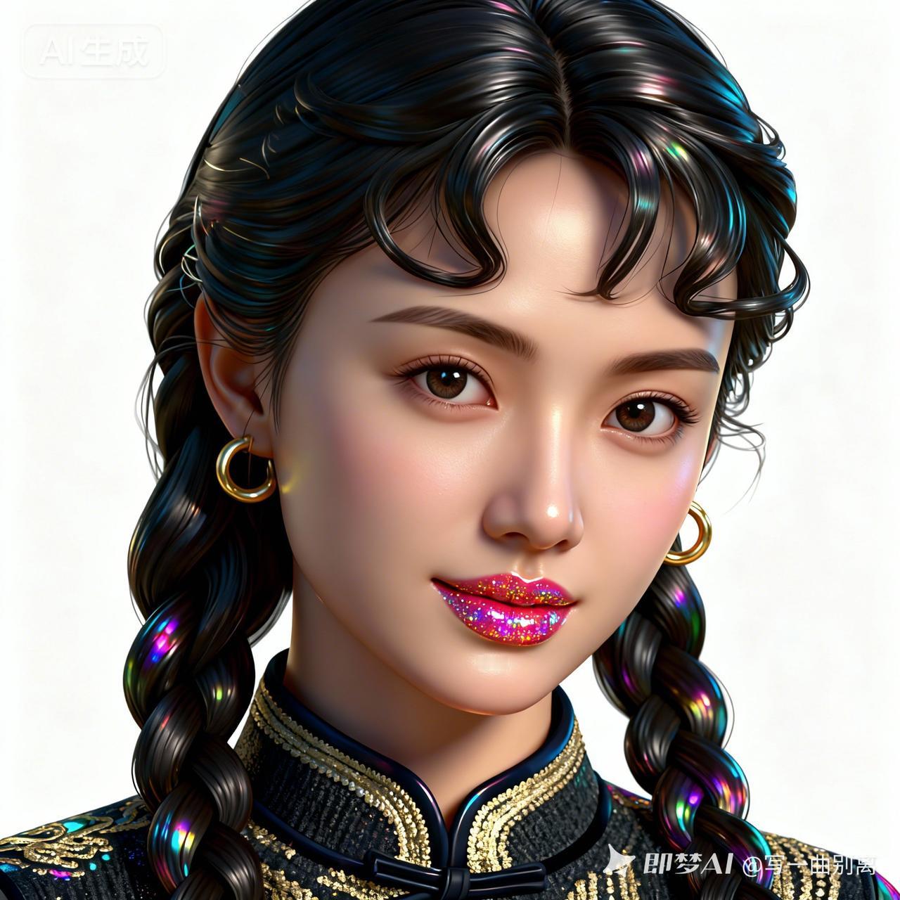 梦幻少女风，光彩夺目的发色与妆容，时尚感爆棚！💖✨