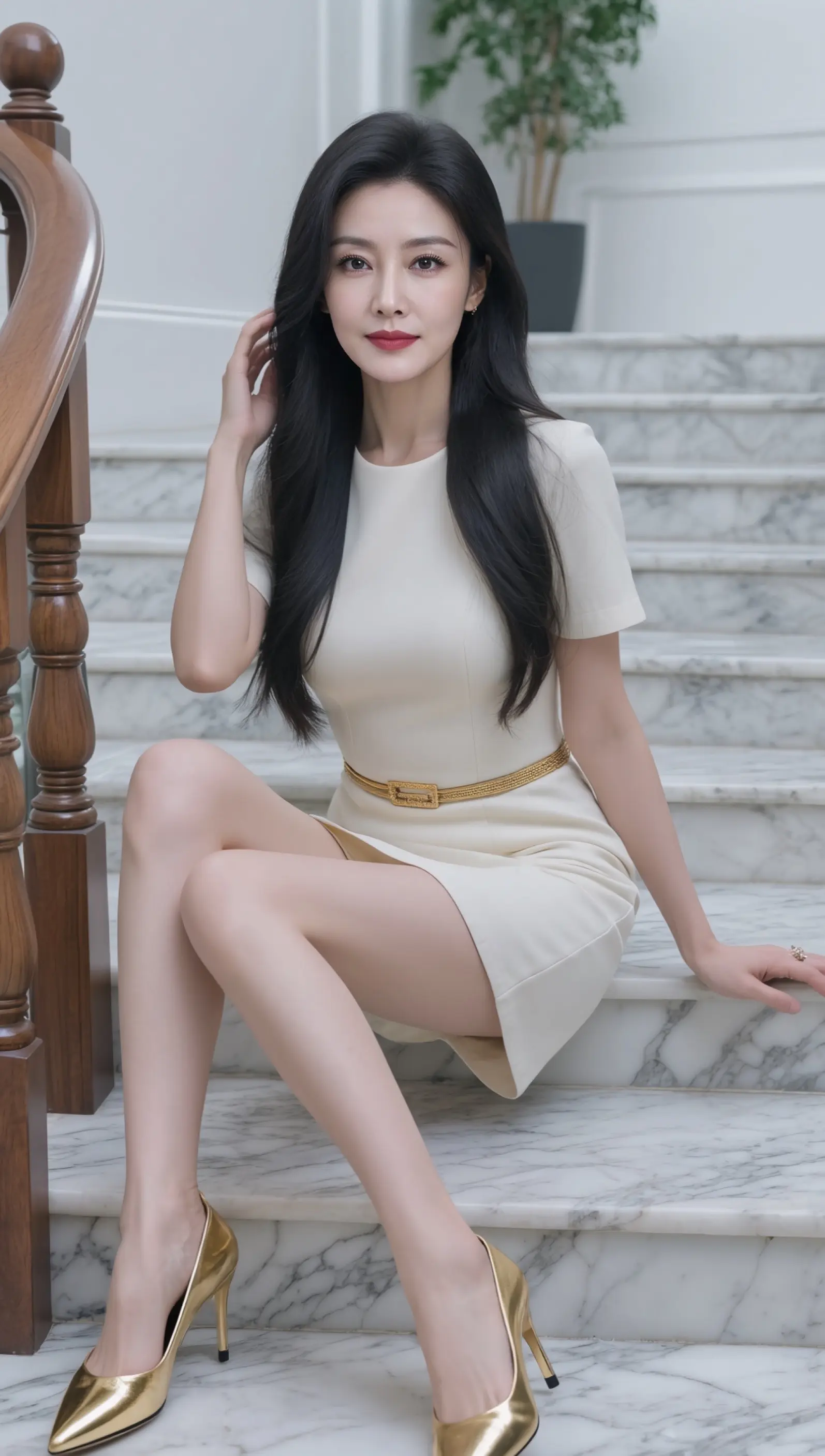 AI米色淑女写真 ai创作