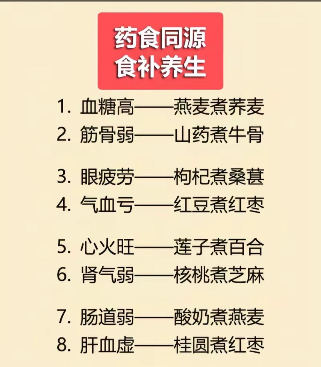 药食同源，食补养生。