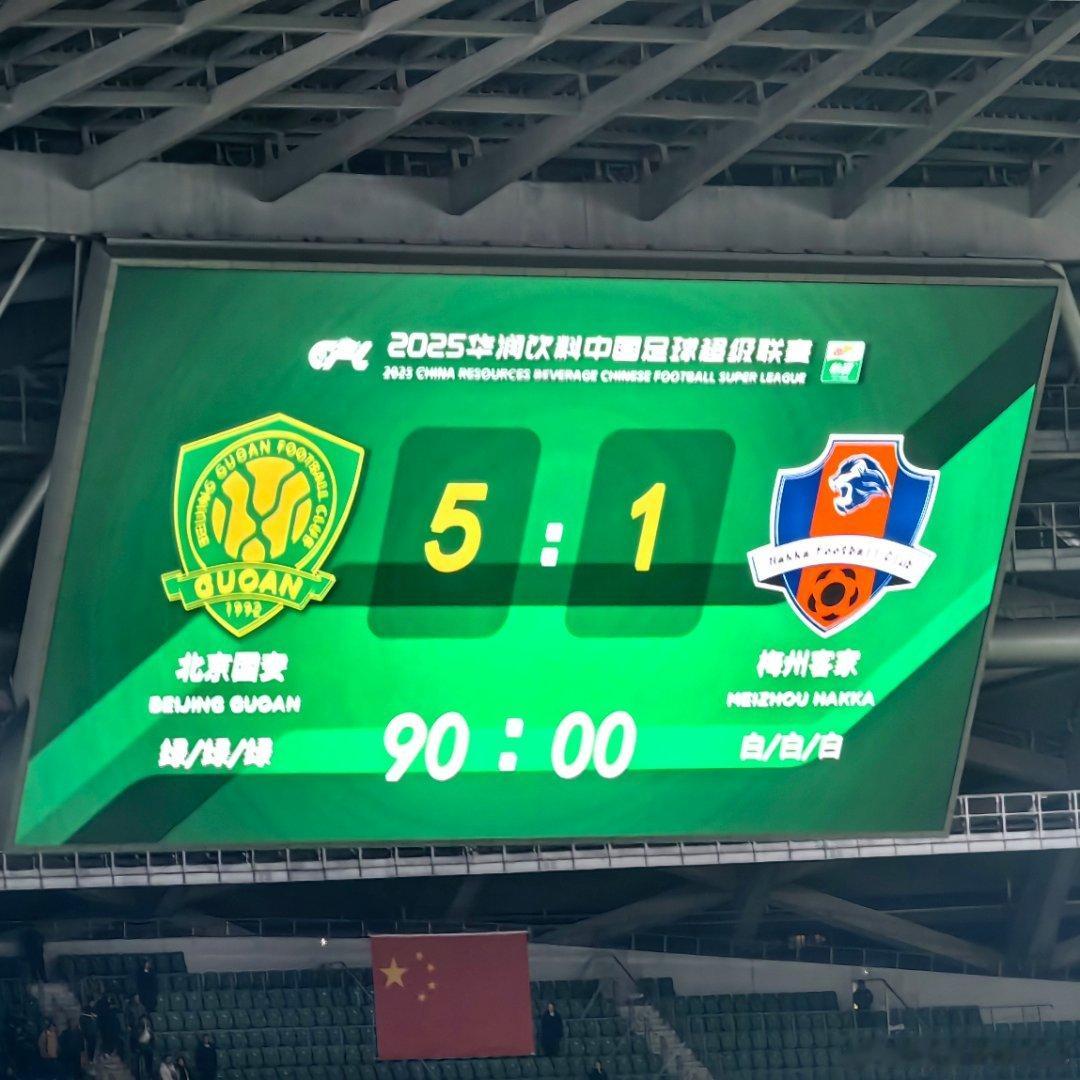 北京国安5-1梅州客家：赛后有趣的大数据📊法比奥大四喜力压瓦科拿下金靴，张稀哲
