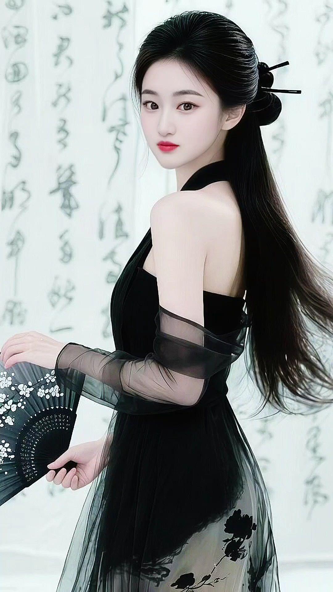 黑裙雅韵 国风的美感 东方古典美 优雅永不过时 御姐