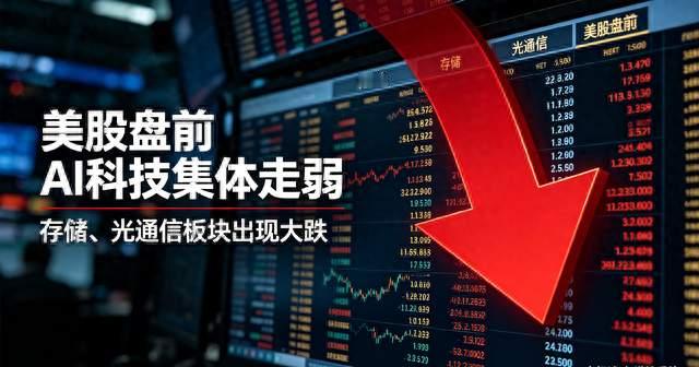 美股盘前AI科技集体走弱，存储、光通信板块出现大跌