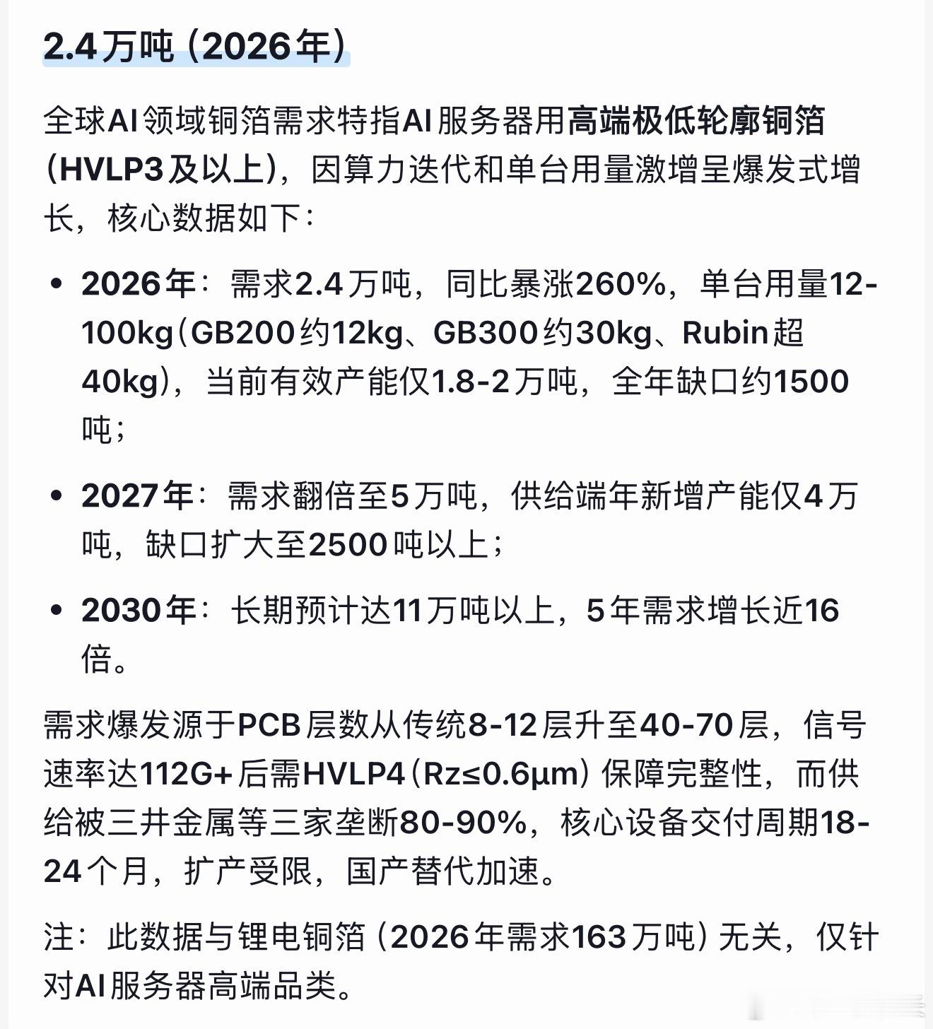 Ai上游铜箔利润如何算学习一下。 