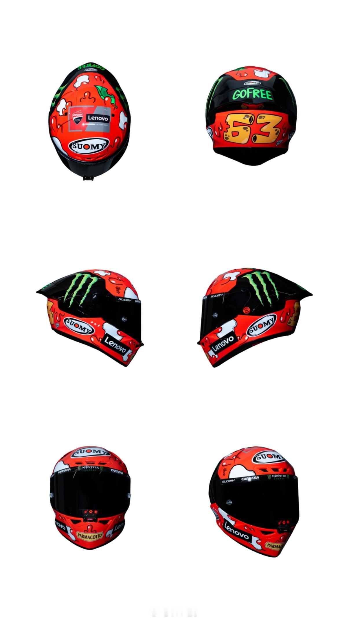 Pecco Bagnaia主场头盔特殊涂装motogpVR46学院