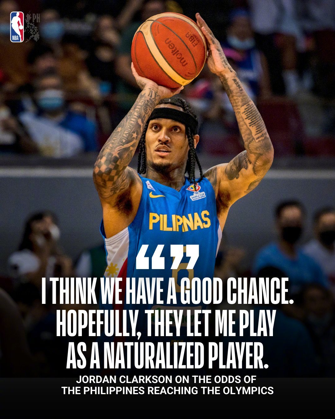 克拉克森希望能代表菲律宾参加今年在日本举行的亚运会！他说：“我正在考虑这件事。我