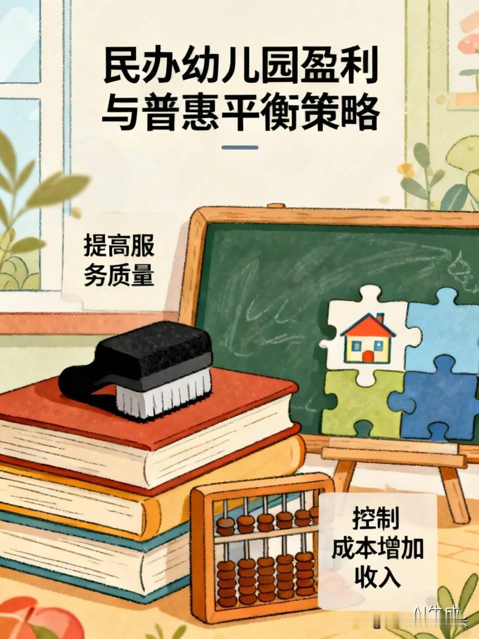 民办幼儿园要平衡盈利与普惠，得从多方面下功夫。
一方面，要提高服务质量来吸引生源