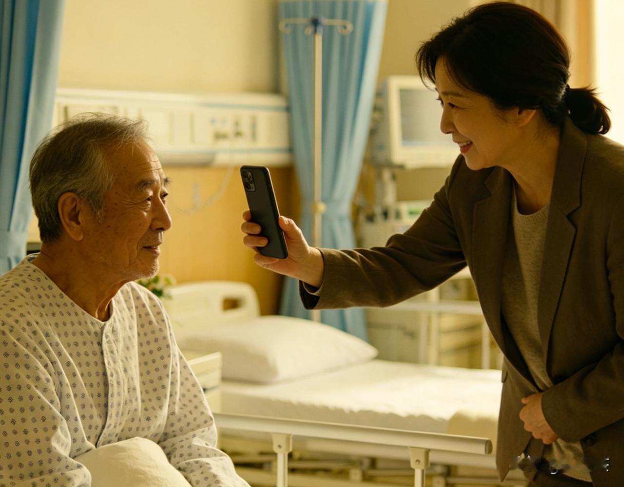 想给老伴电子医保卡绑在女儿手机上，刷脸反复失败，让我和女儿哭笑不得。

从去年开