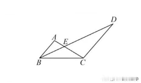 中考数学必刷题，几何题：
如图所示，在△ABC中，点E为线段AC上一点，CE：A