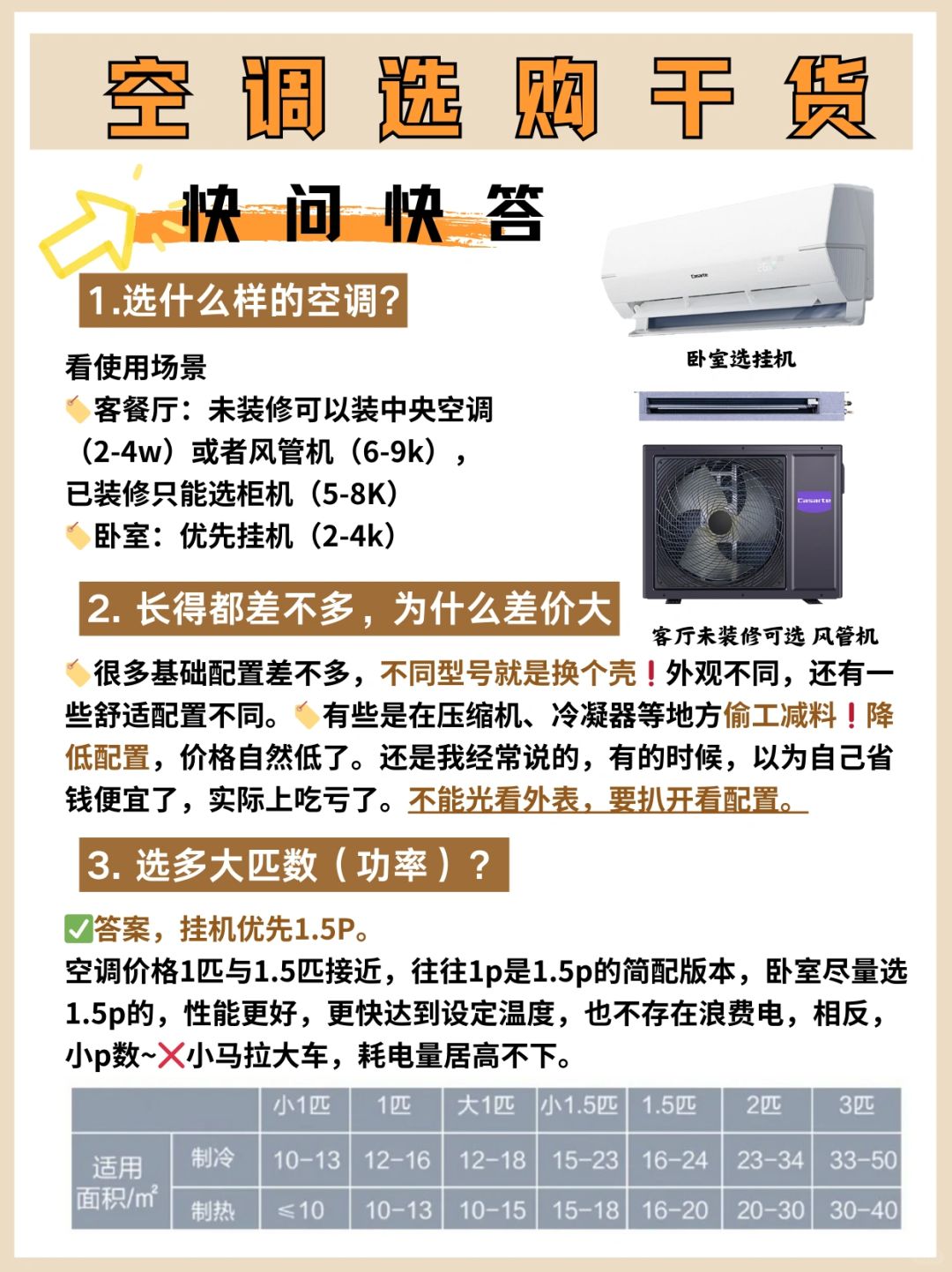 空调快问快答！弄懂15个问题不踩坑👊🏻