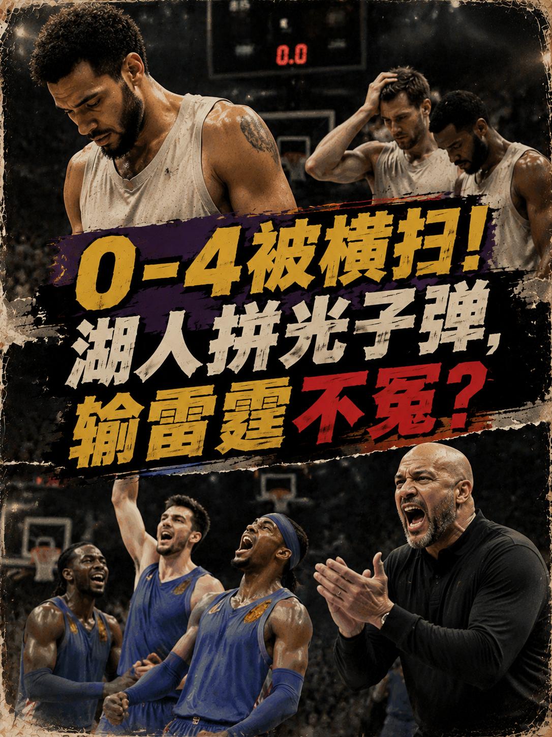 0-4被横扫！湖人队拼尽了所有，输雷霆队真的不冤？这不，詹姆斯就在近期“球场大脑