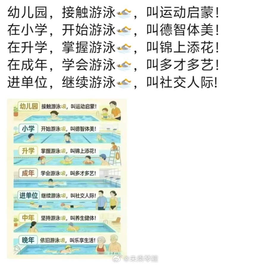 进单位，继续游泳，叫社交人际！ 