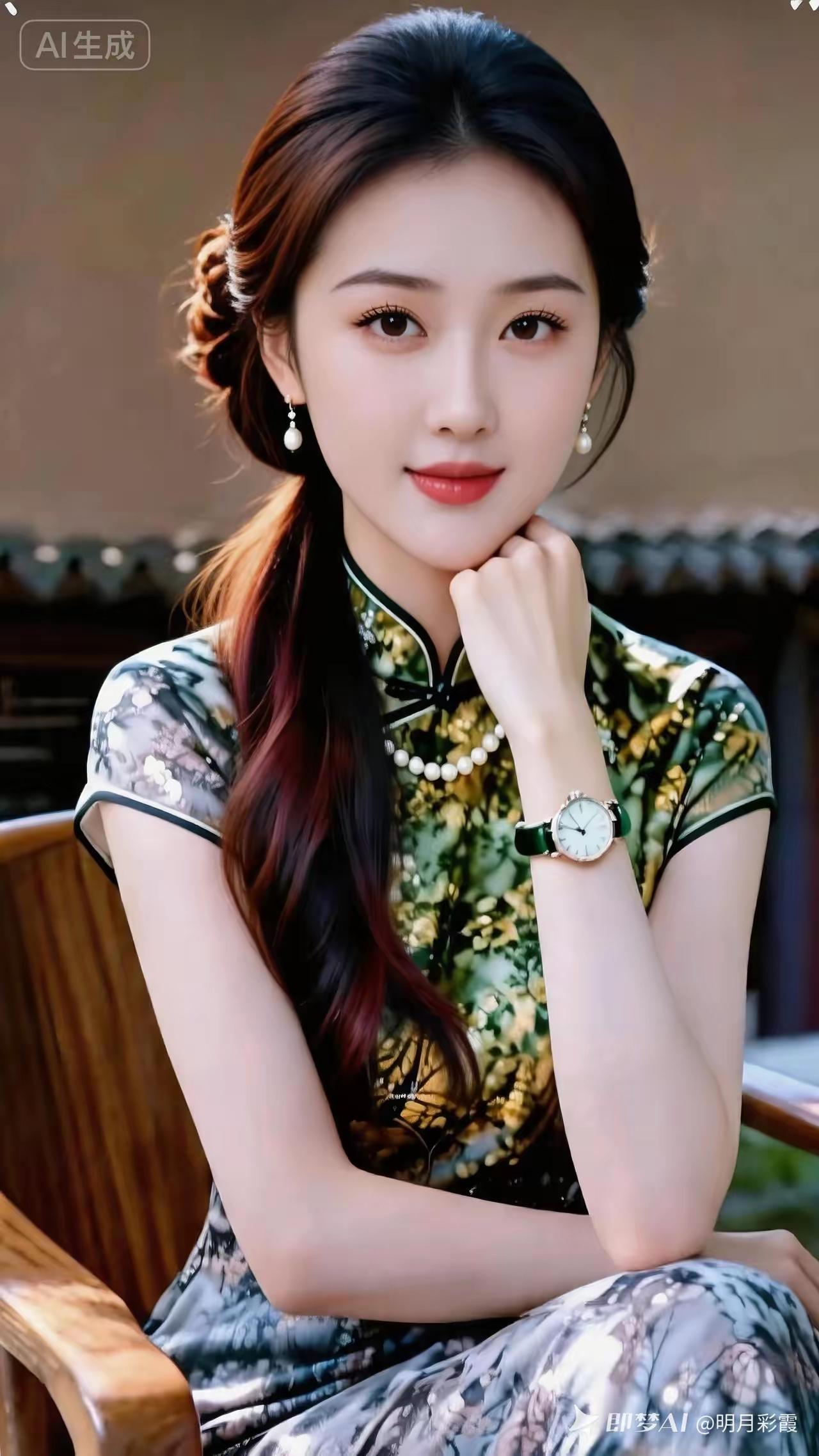 优雅旗袍少女，复古风穿搭，尽显东方韵味