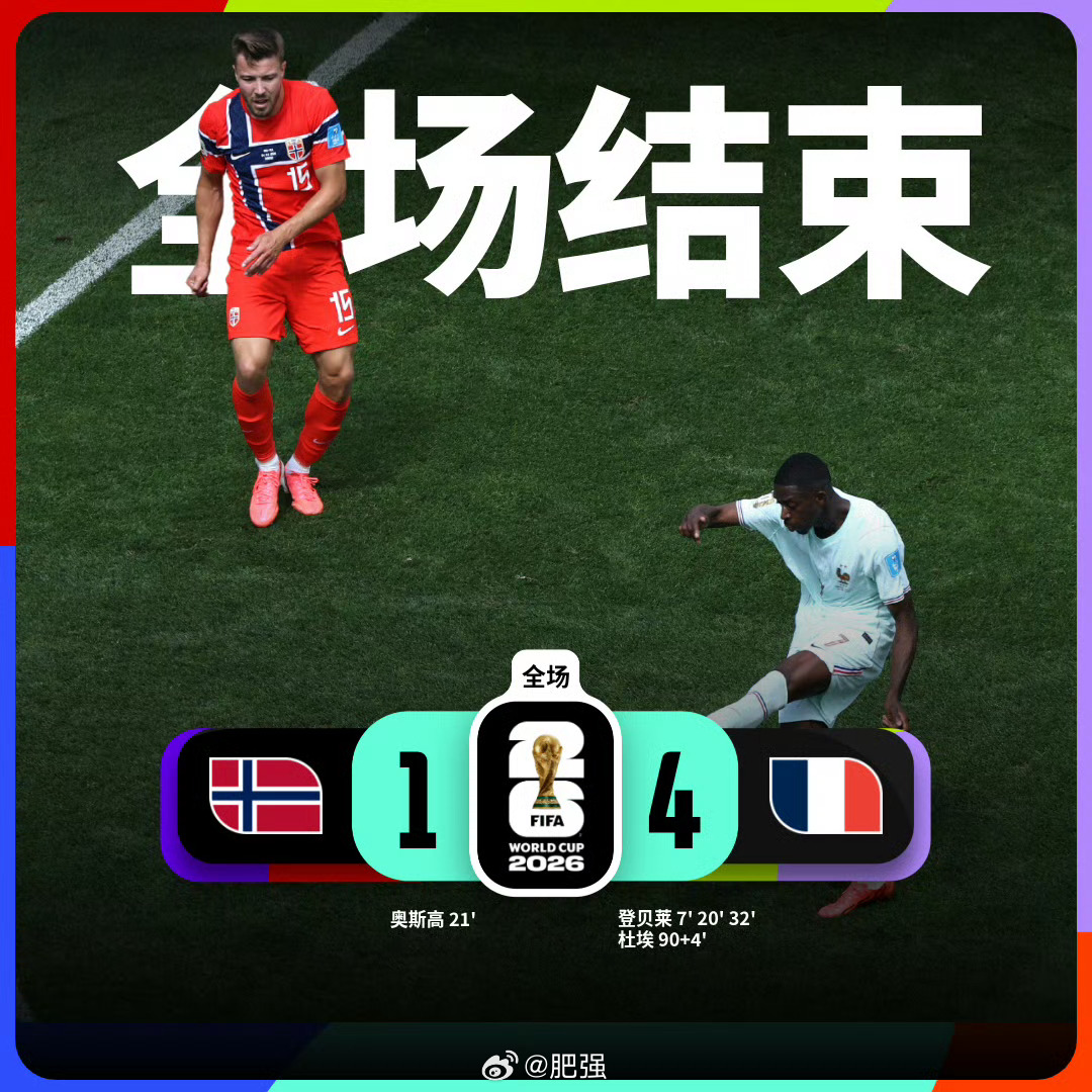 世界杯 【世界杯战报：挪威1比4法国 】小组赛I组第3轮，挪威vs法国上半场法国