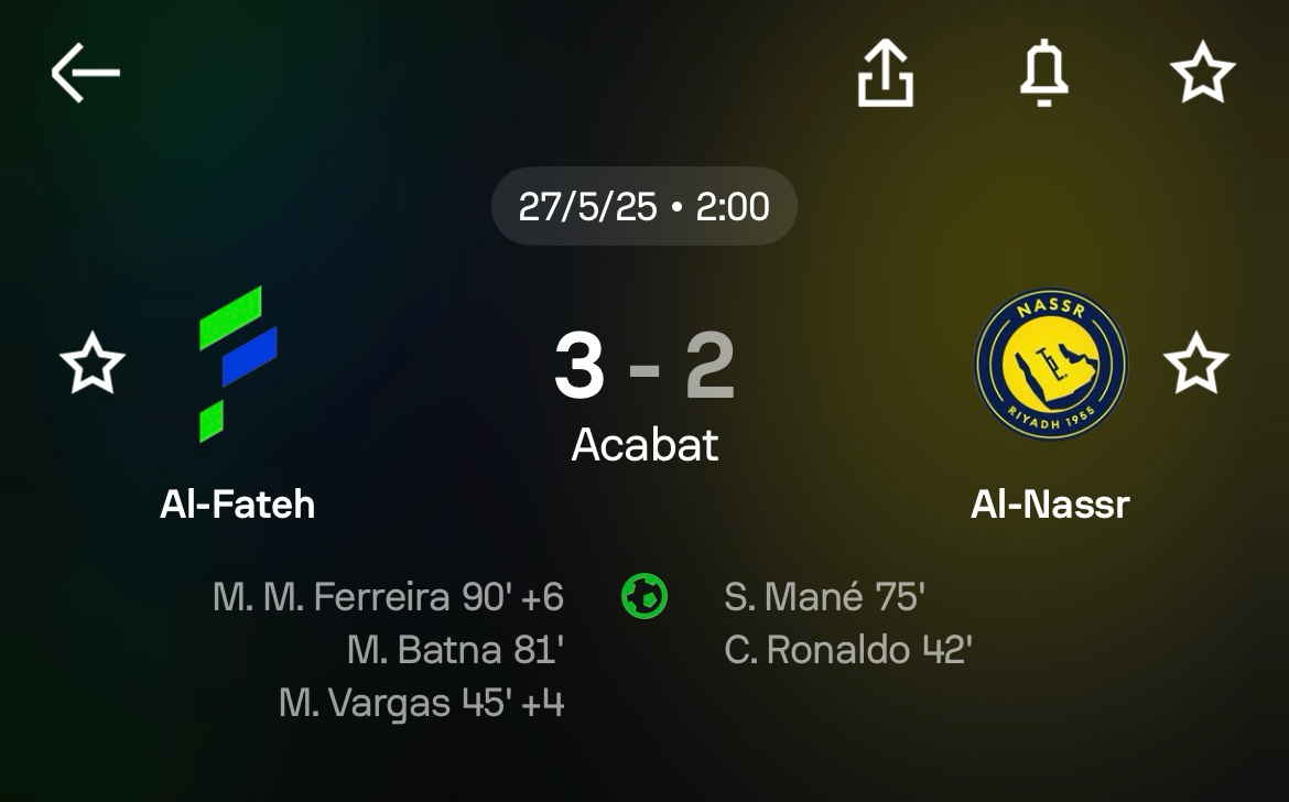 利雅得胜利的最近两场失败be like ​​​