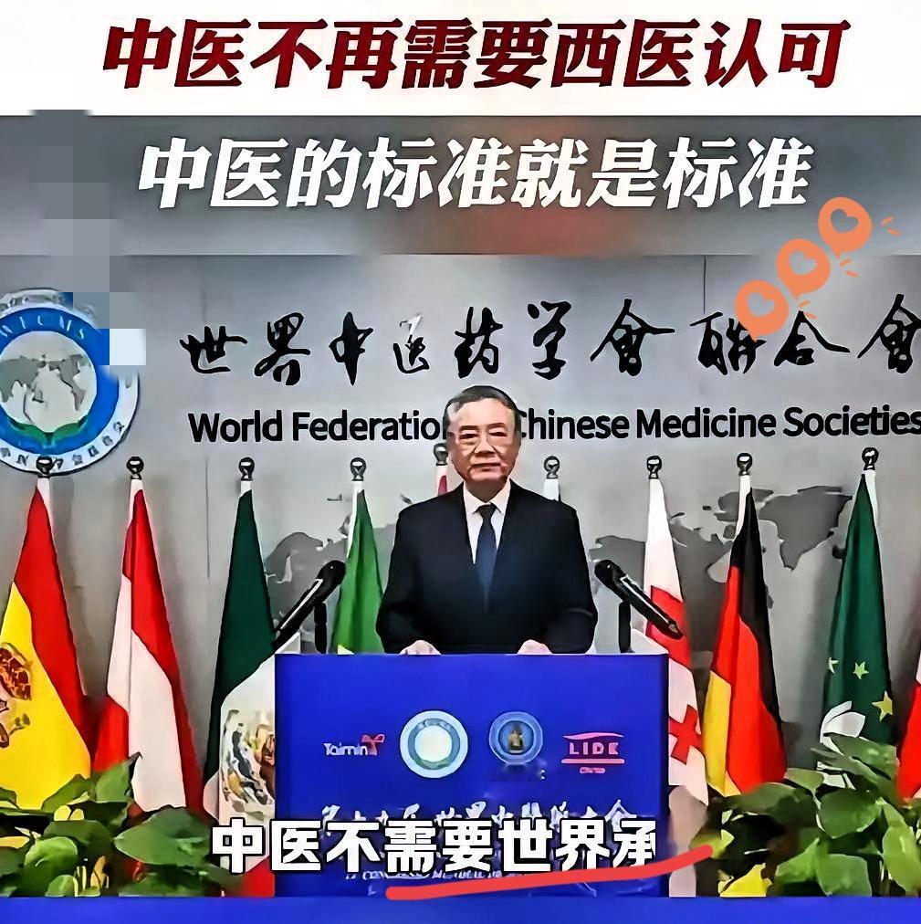 这话说到点子了！！！
在中医标准上，中国的中医标准就是世界标准，不需要西方认可。