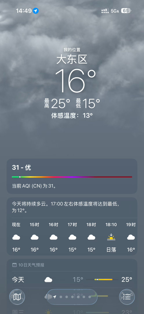 沈阳你昨天31℃今天16℃何意味 ​​​
