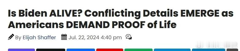美国人开始怀疑拜登是否还活着？拜登还活着吗？这不是笔者问的，如上图，这是美国人的