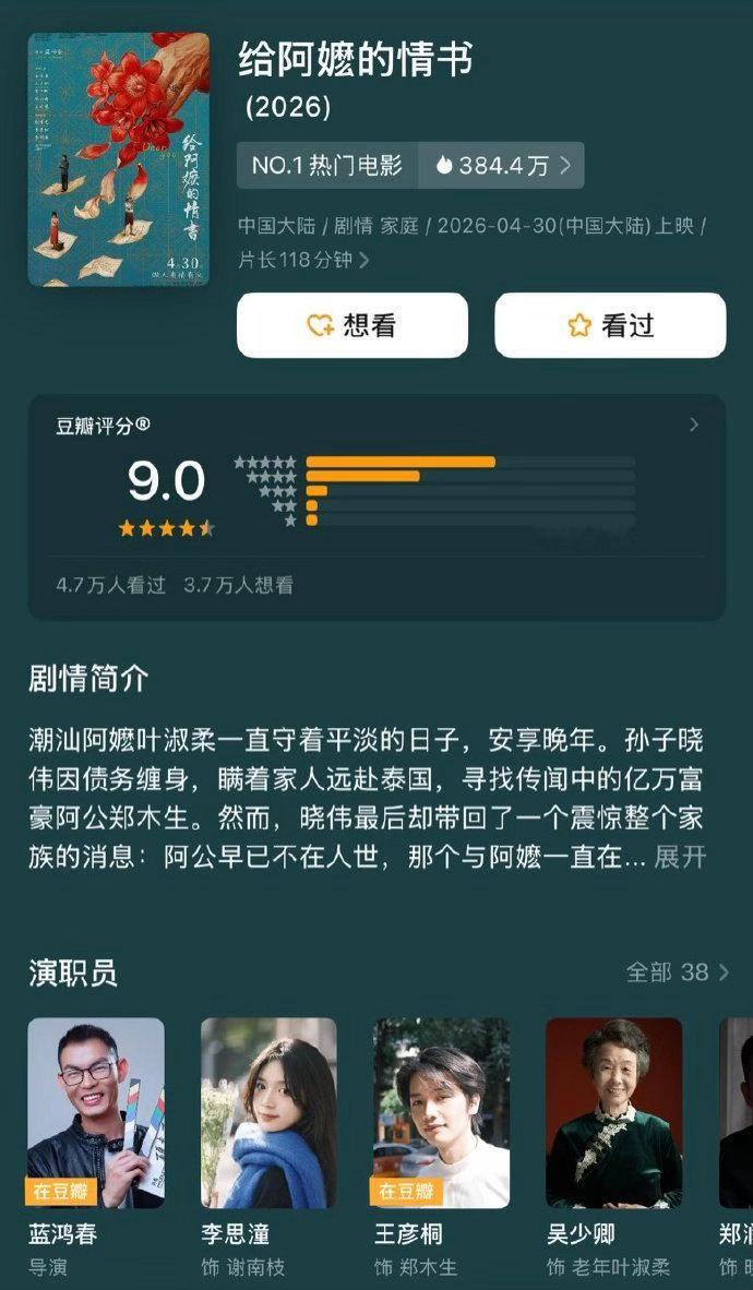 五一档票房TOP5 2026五一档票房大盘出炉，《消失的人》拿下档期冠军，《给阿
