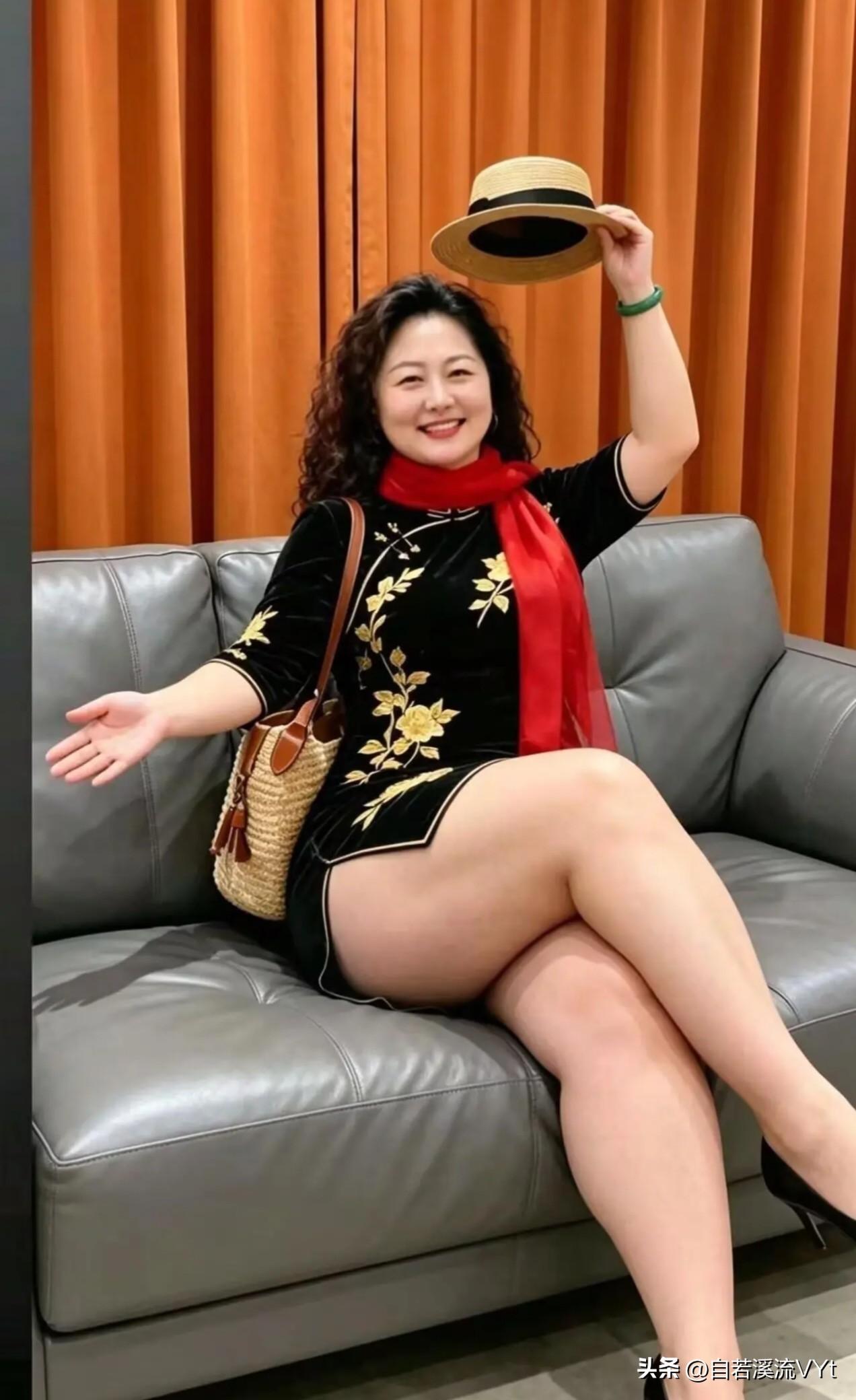 卜算子·旗袍雅韵
 
锦缎绣金花，红巾随风漾。
笑靥融融意自闲，风度从容样。
 