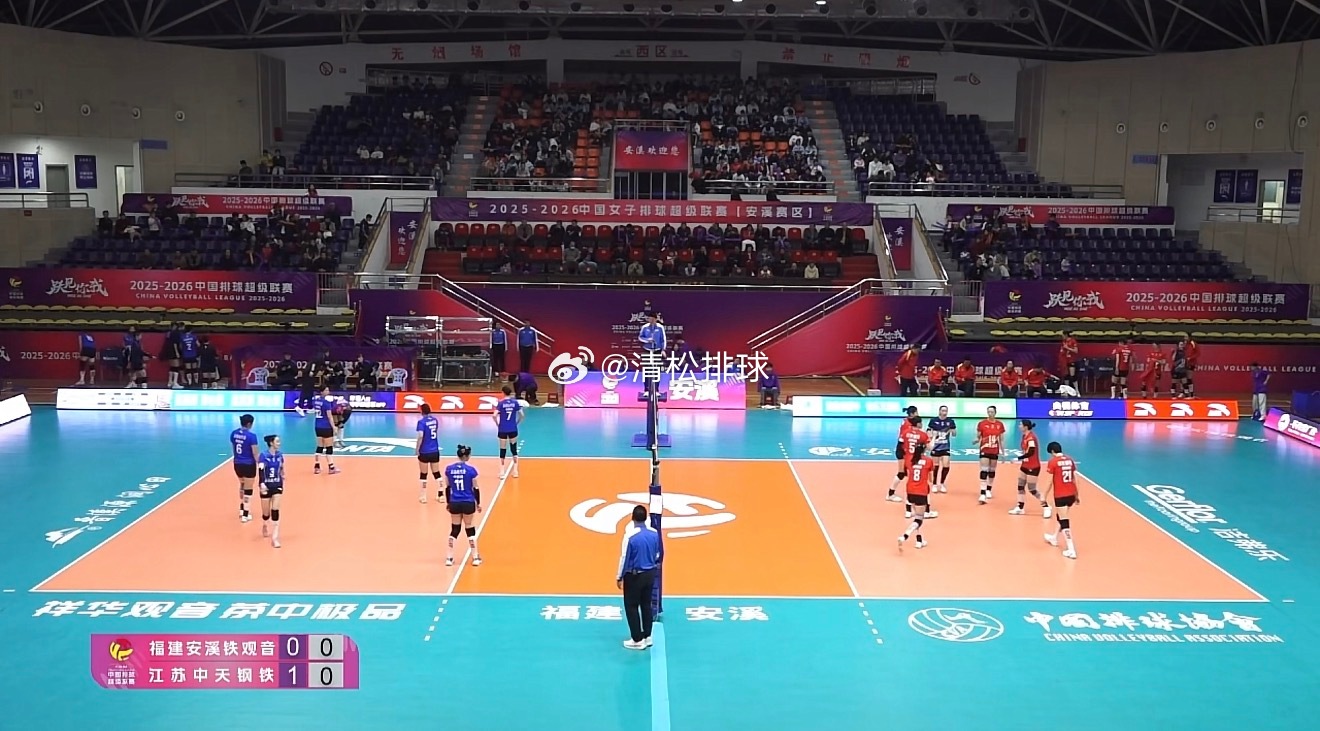 2025-2026中国女排超级联赛季后赛D组第17轮福建安溪铁观音vs江苏中天钢