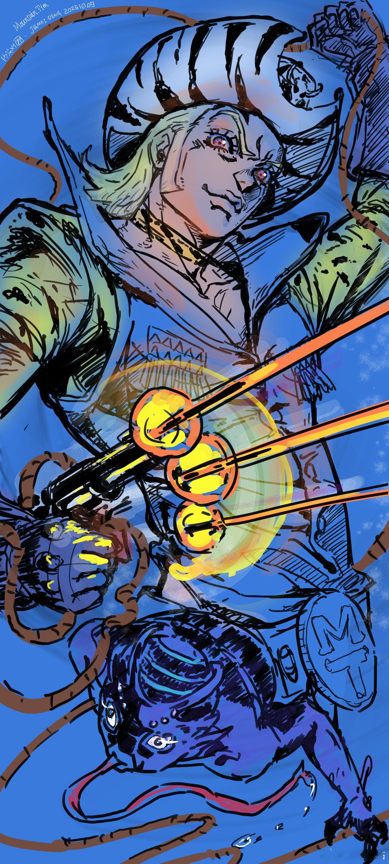 参加《JOJO SBR》第4集原画。参加纪念就画了山岳·提姆！这次是《JOJO的