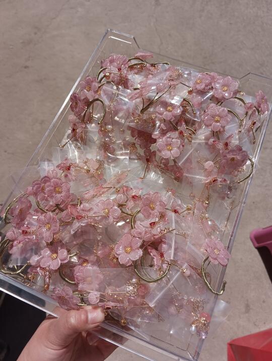 桃红柳绿配饰汉服的天选耳挂