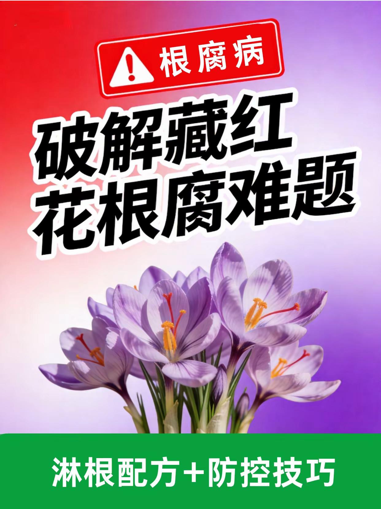 破解藏红花根腐难题！。藏红花种植 根腐病