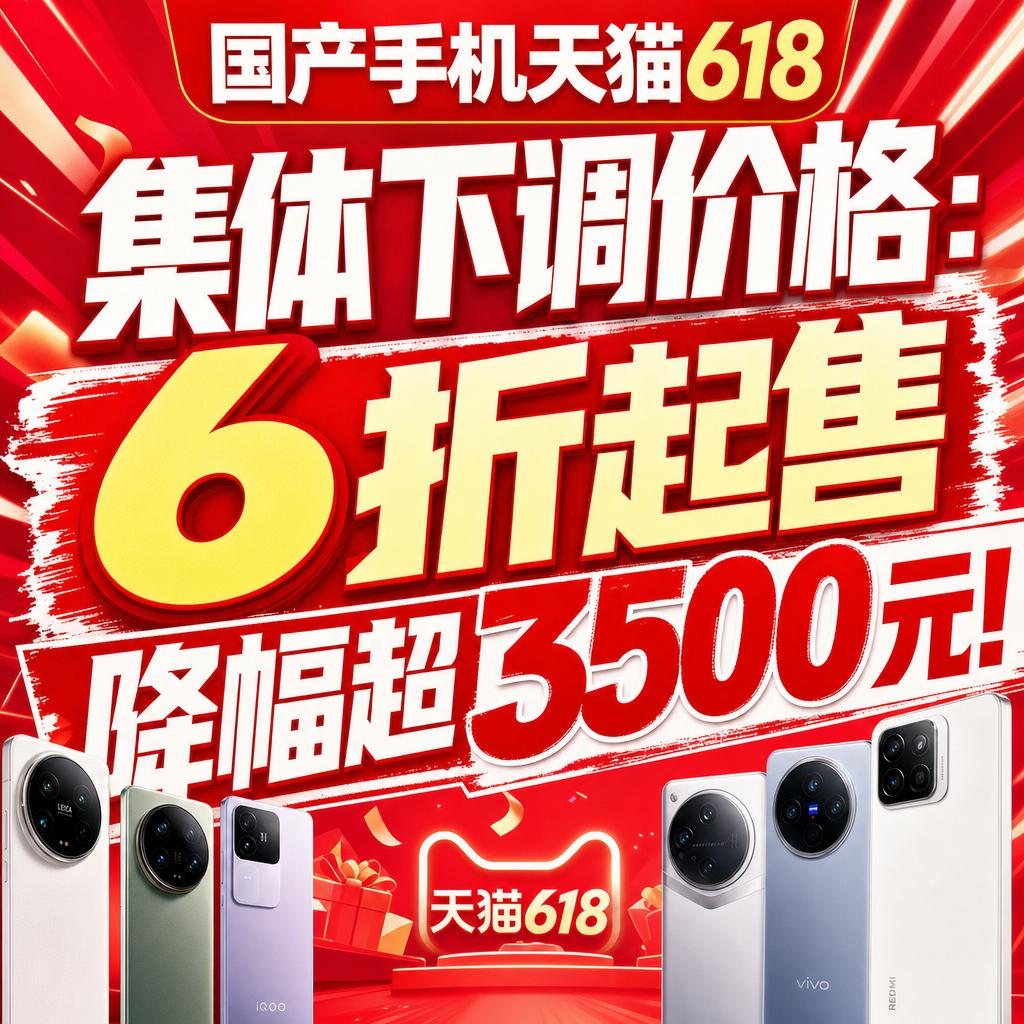国产手机大跳水：库存闪击战背后的多重博弈
这波国产手机集体大跳水，表面看是618