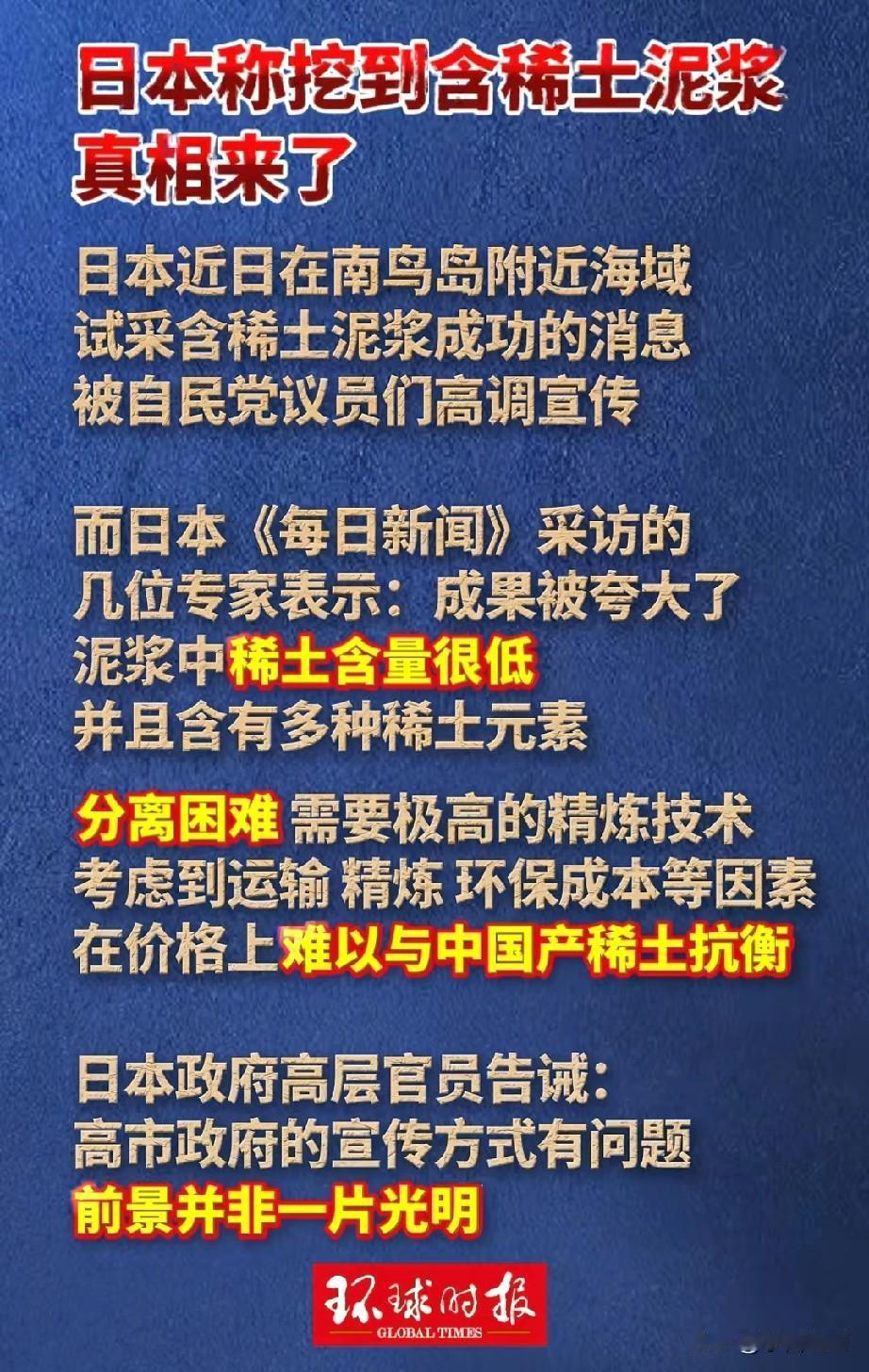 重要的不是稀土本身，而是精炼稀土的技术。
日本很好玩，准确的说是日本右翼分子很好